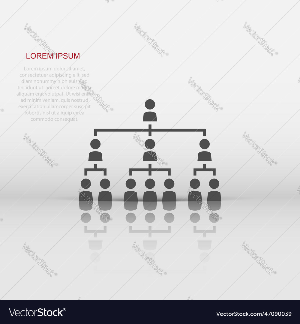 Corporate Organization Chart With Business People Vector Image