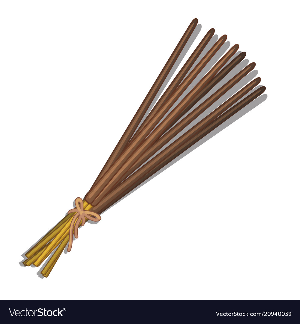 Eastern Incense Sticks Isolated On White Vector Image