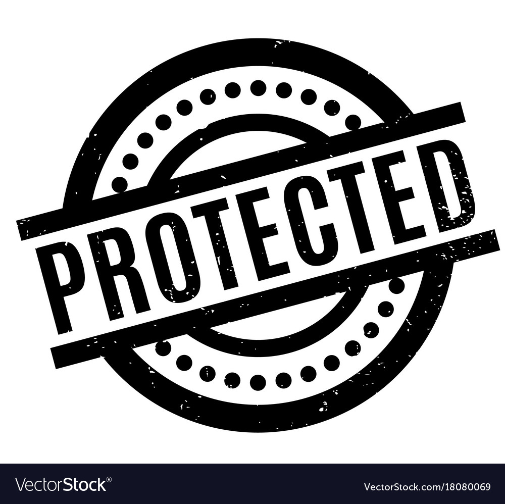 Protected Rubber Stamp Royalty Free Vector Image