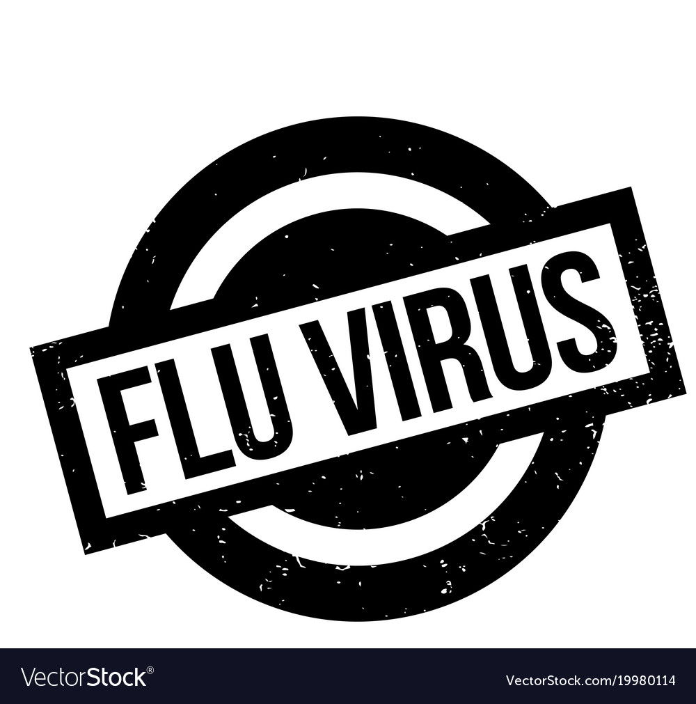 Flu Virus Rubber Stamp Royalty Free Vector Image