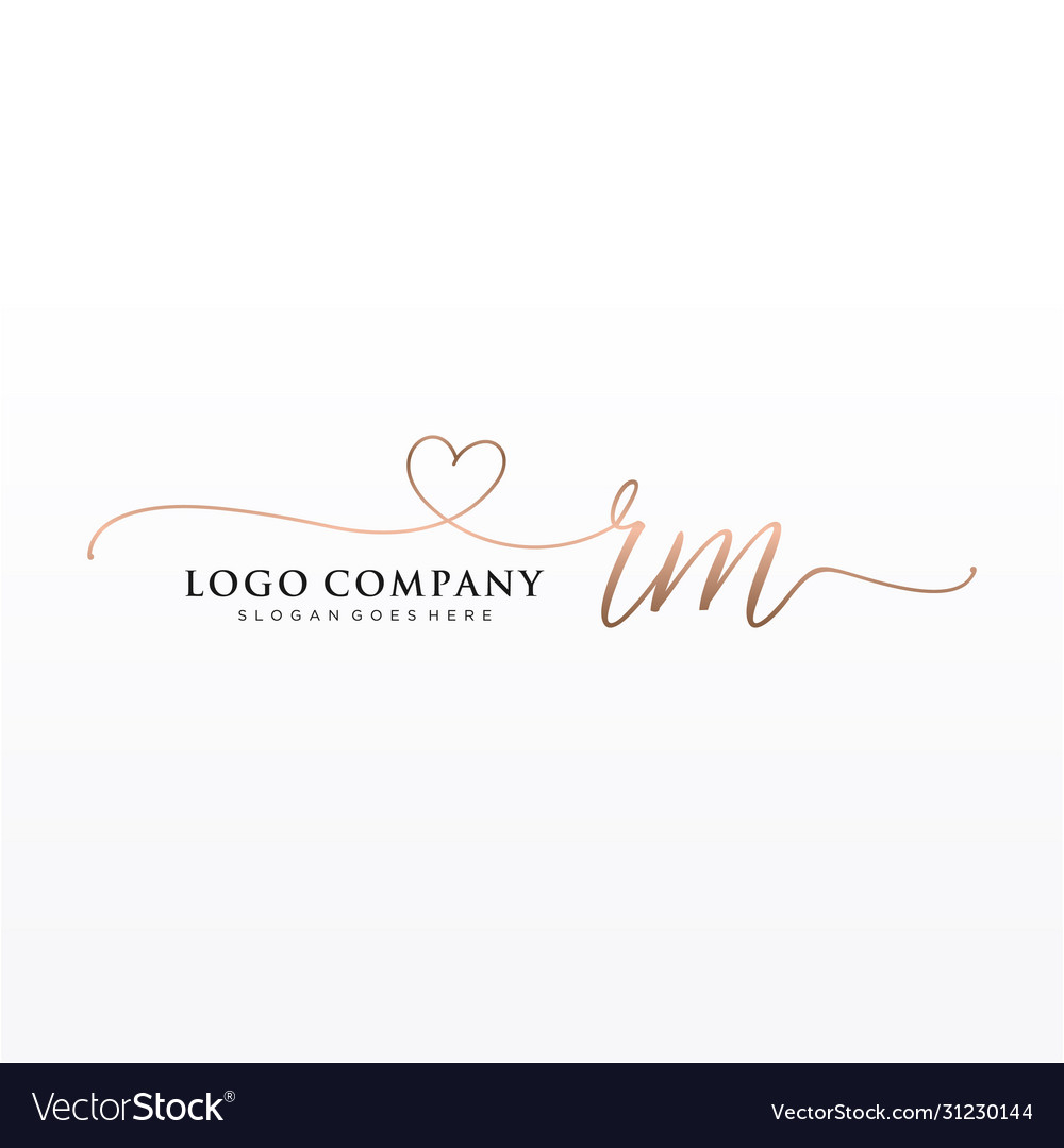 Initial Rm Beauty Monogram And Elegant Logo Design