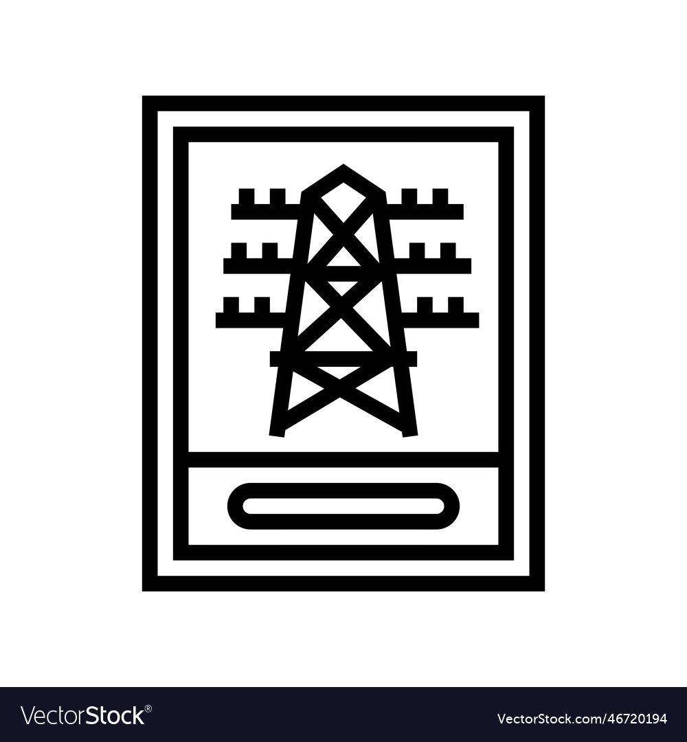 Hidh Electricity Line Icon Royalty Free Vector Image