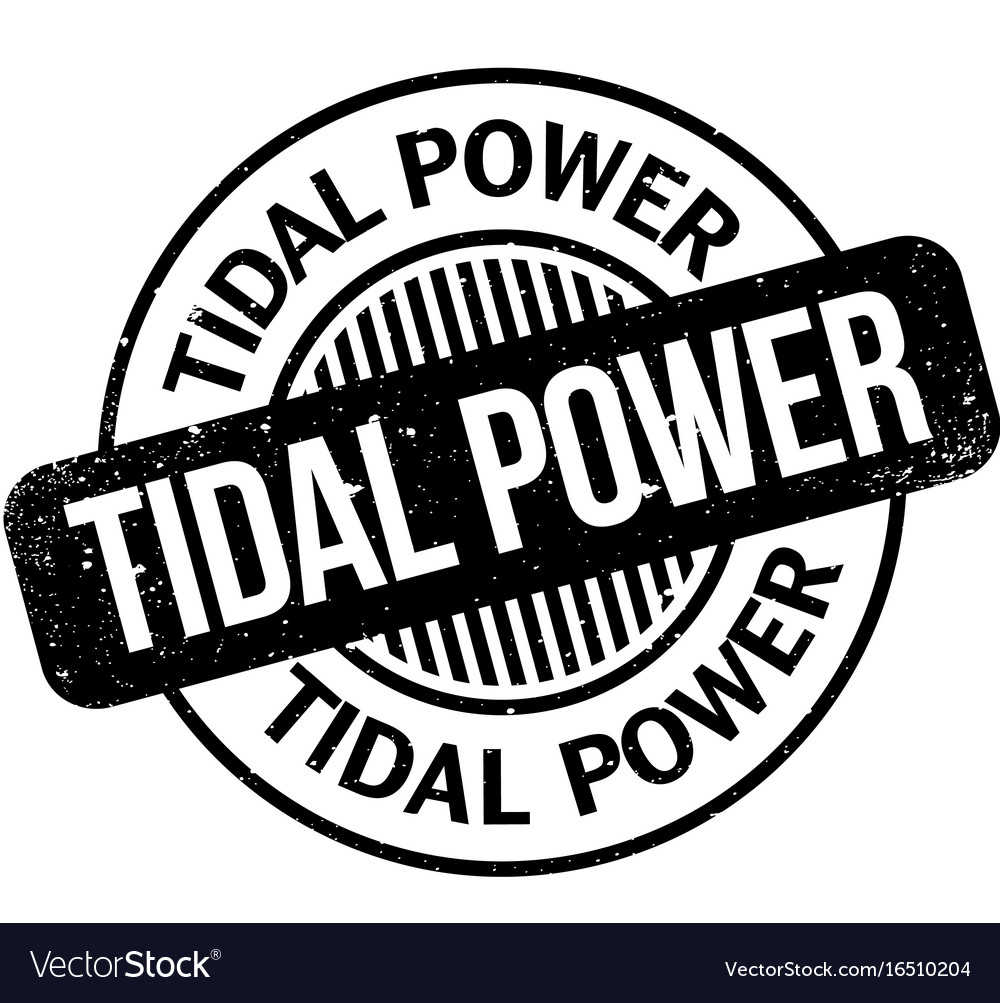 Tidal Power Rubber Stamp Royalty Free Vector Image