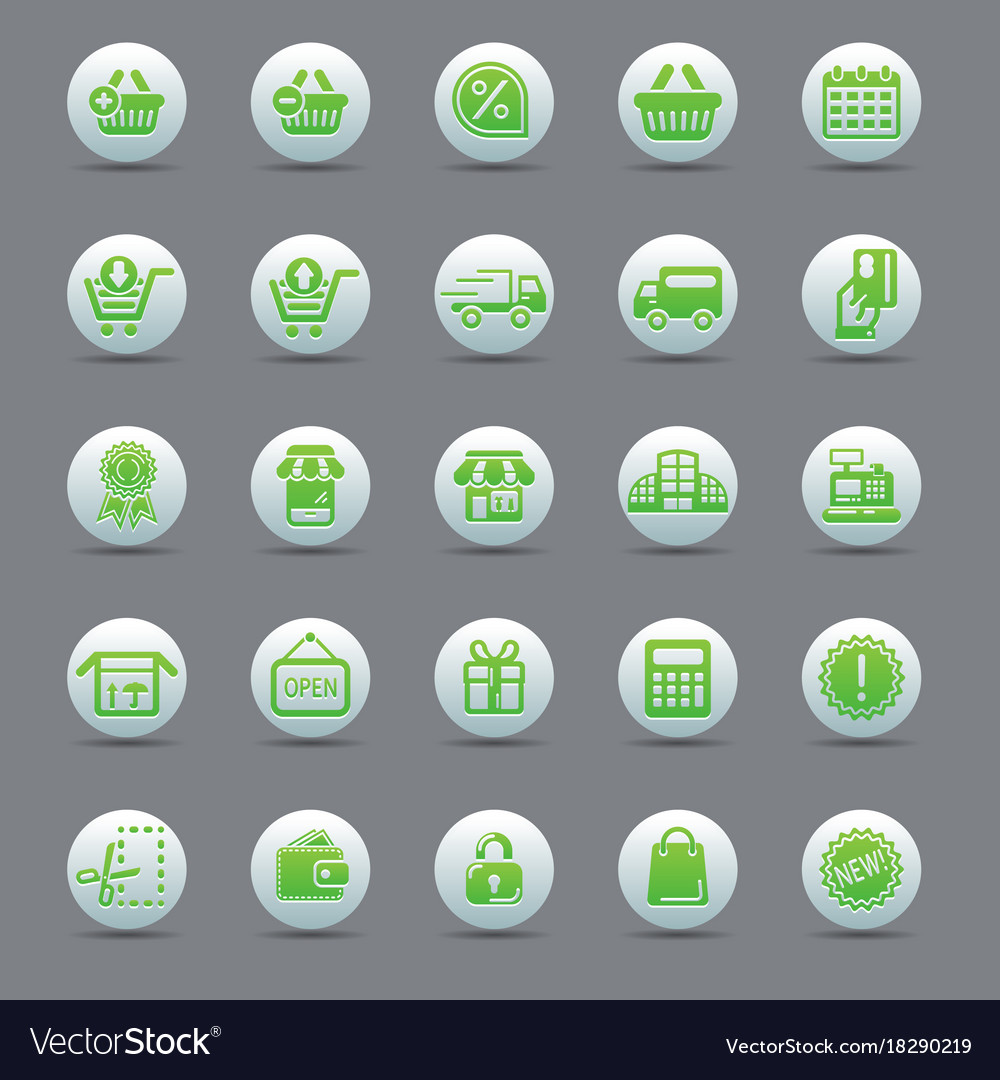 Set Collection Of Modern Icons Royalty Free Vector Image