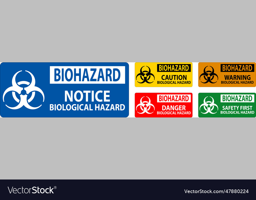 Biohazard Sign Caution Biological Hazard Vector Image