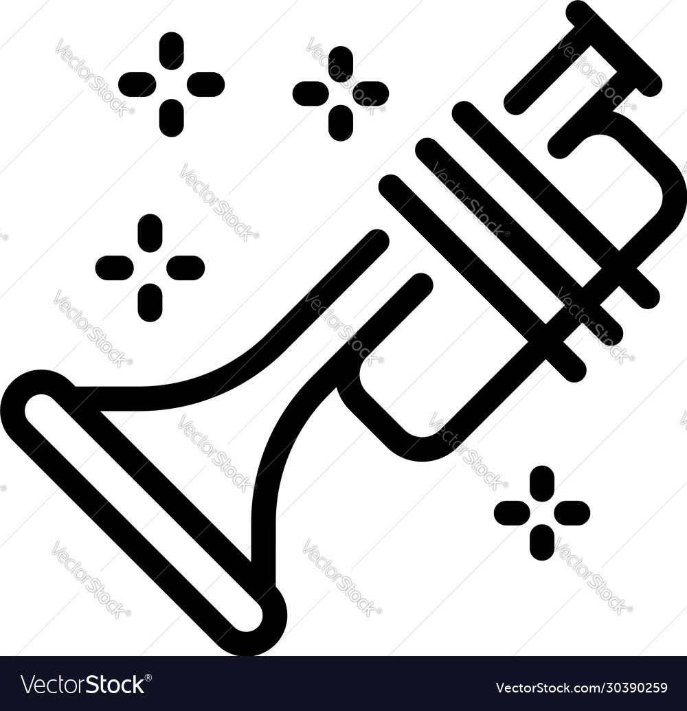 Musical Trumpet Icon Outline Style Royalty Free Vector Image