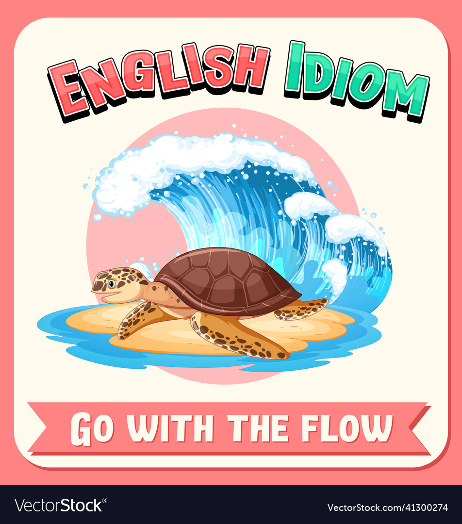 English Idiom With Picture Description For Go Vector Image