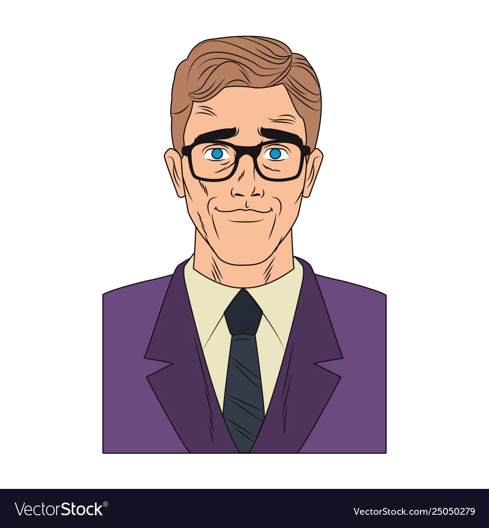 Businessman Pop Art Cartoon Royalty Free Vector Image