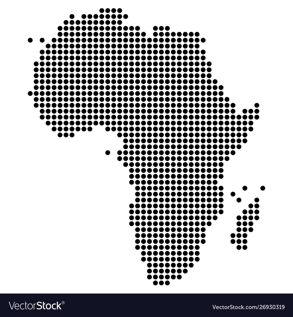 Map African Continent Royalty Free Vector Image