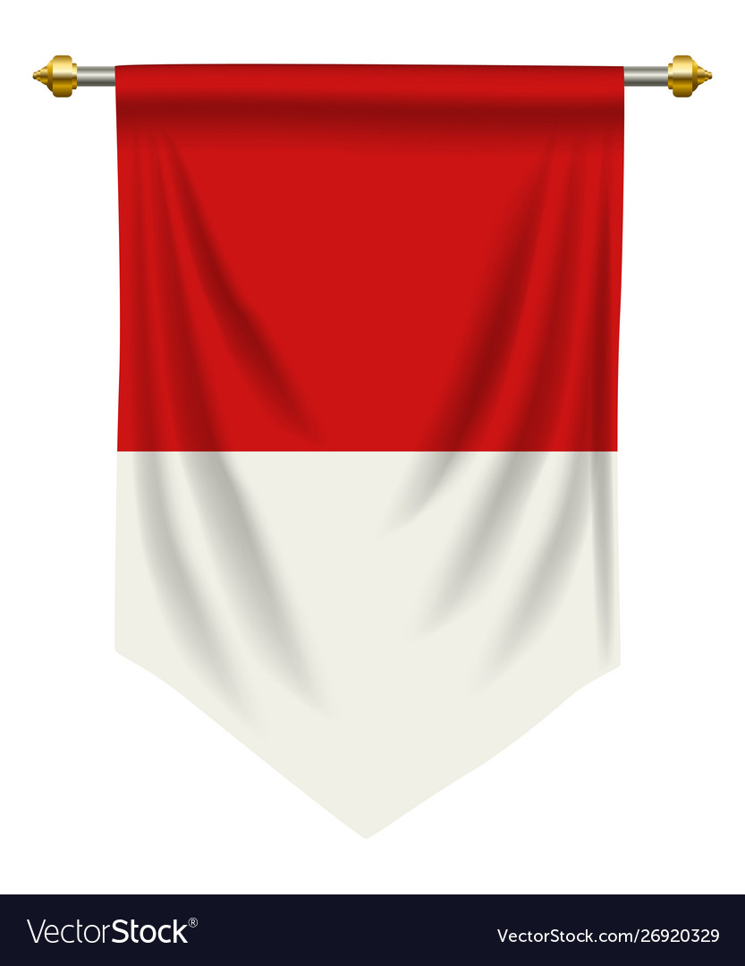 Indonesia Or Monaco Pennant Royalty Free Vector Image