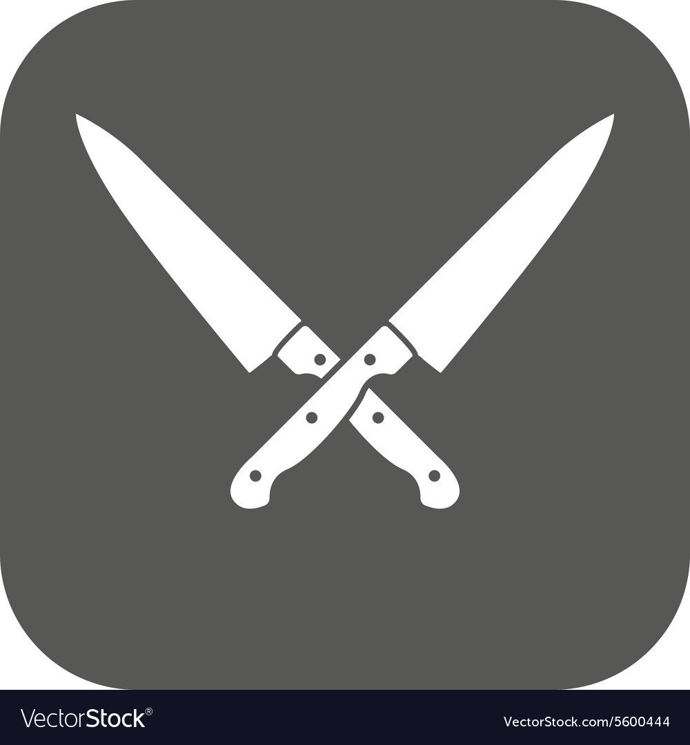 The Crossed Knives Icon Knife And Chef Kitchen Vector Image