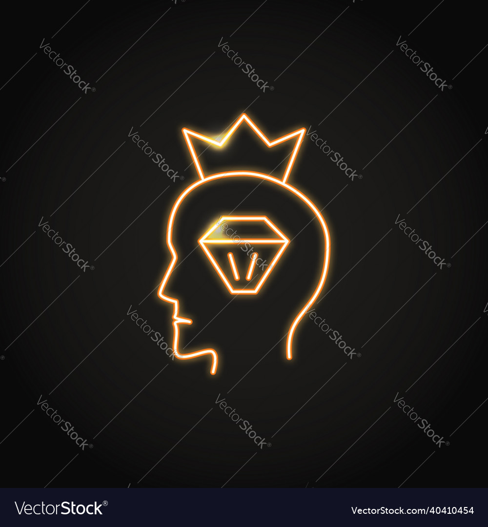 Neon Narcissistic Personality Disorder Icon Vector Image