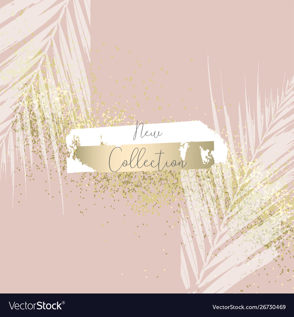 Elegant Luxury Nude Rose Pink Blush And Gold Vector Image