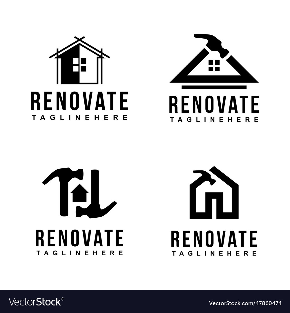 Home Renovation Logo Design Royalty Free Vector Image