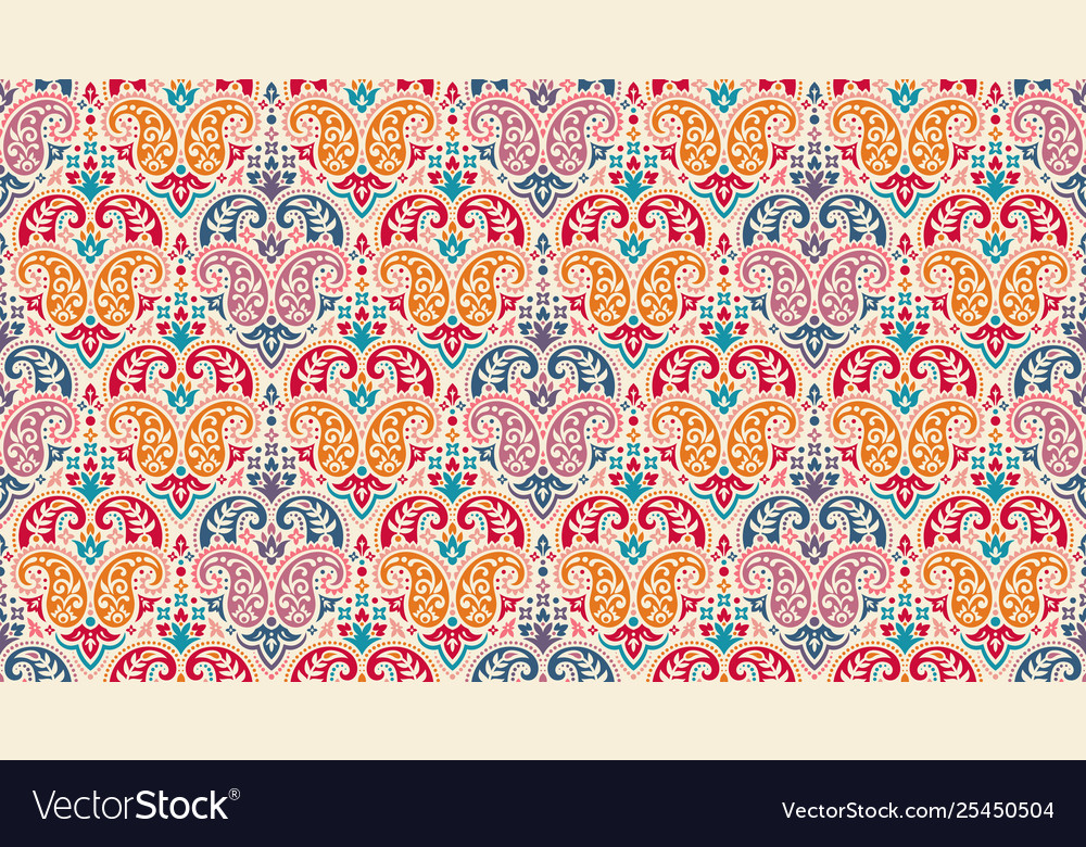 Seamless Pattern Based On Ornament Paisley Bandana