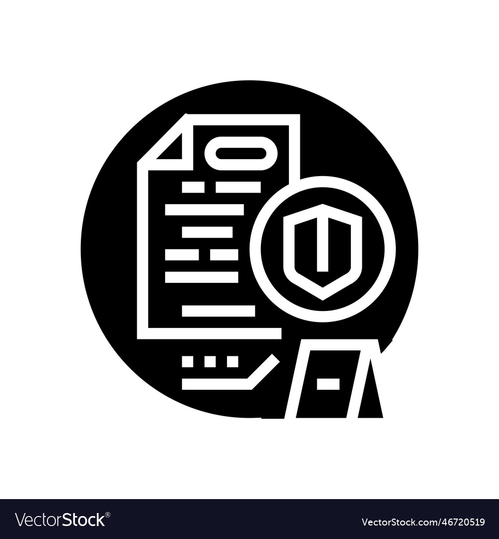 Exculpatory Evidence Crime Glyph Icon Royalty Free Vector