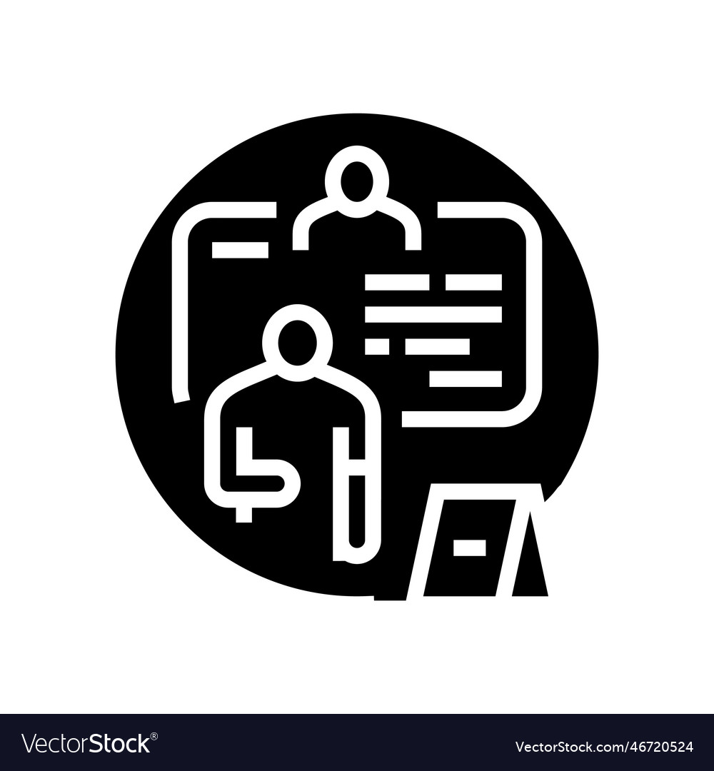 Character Evidence Crime Glyph Icon Royalty Free Vector