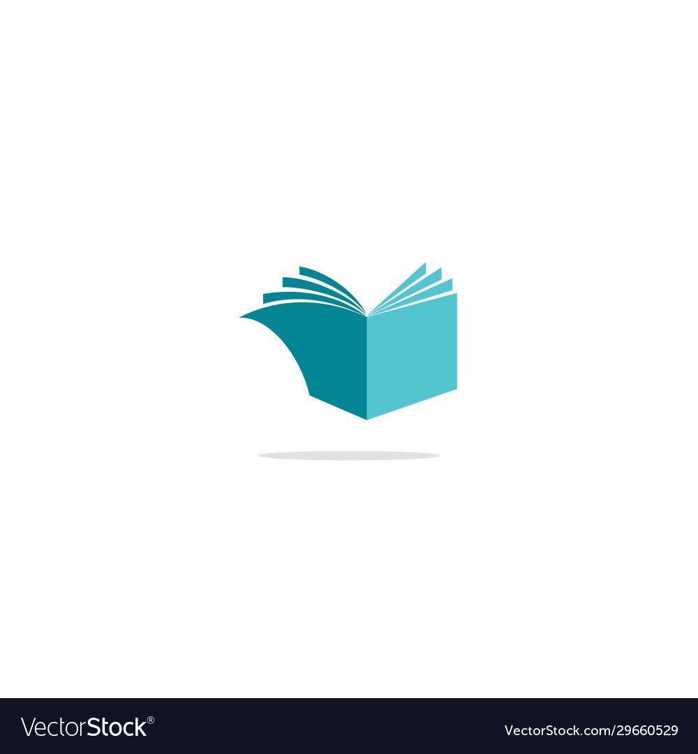 Open Book Education Logo Royalty Free Vector Image