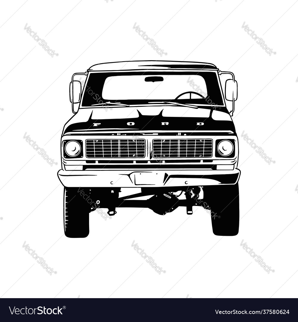 Muscle Car Old Usa Classic 1970s Royalty Free Vector Image