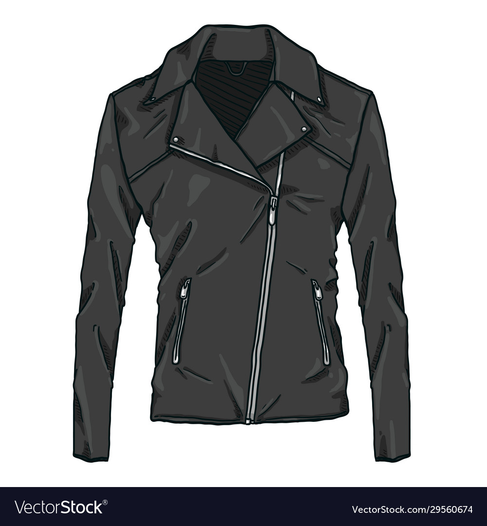 Cartoon Women Motorcycle Leather Jacket Royalty Free Vector NBKomputer