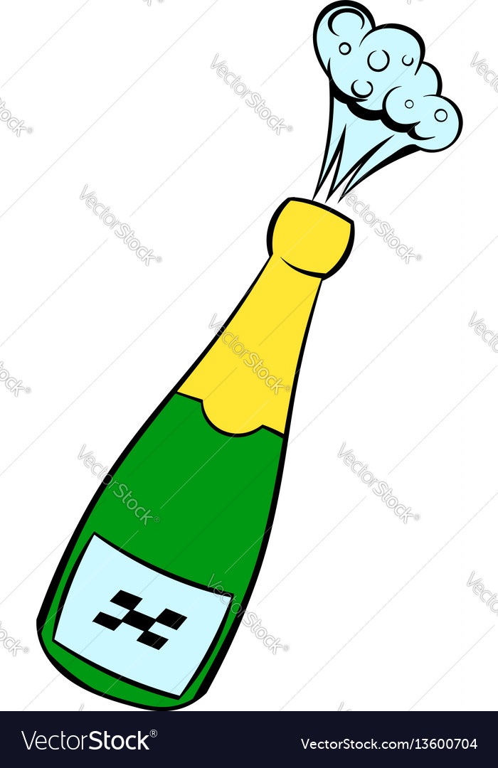 Champagne Explosion Icon Icon Cartoon Royalty Free Vector