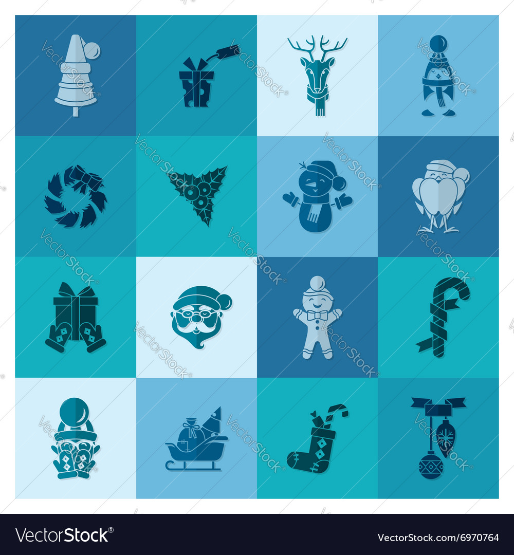 Christmas And Winter Icons Collection Royalty Free Vector