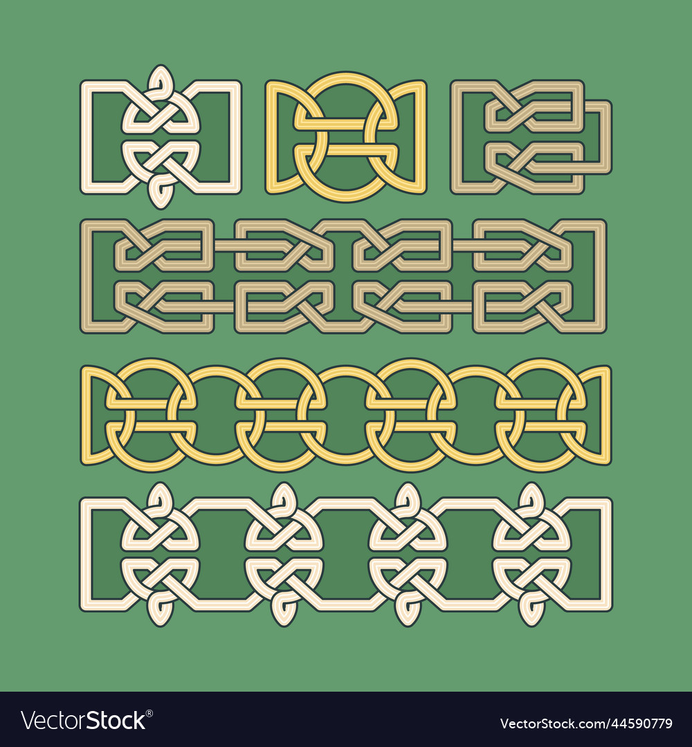 Hand Drawn Celtic Borders Design Royalty Free Vector Image