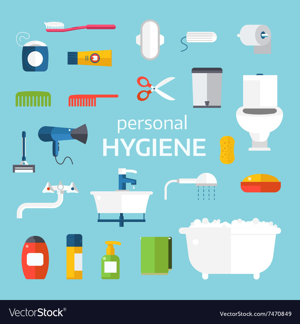 Hygiene Icons Set Isolated On White Royalty Free Vector