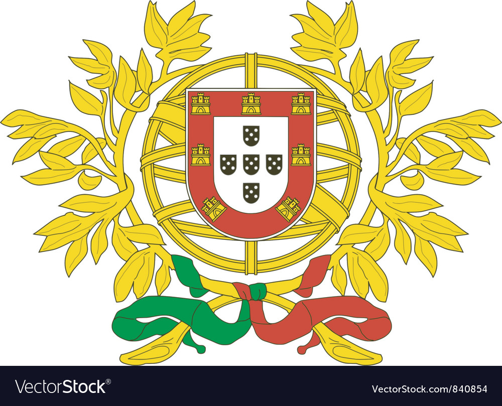 Coat Of Arms Of Portugal Royalty Free Vector Image