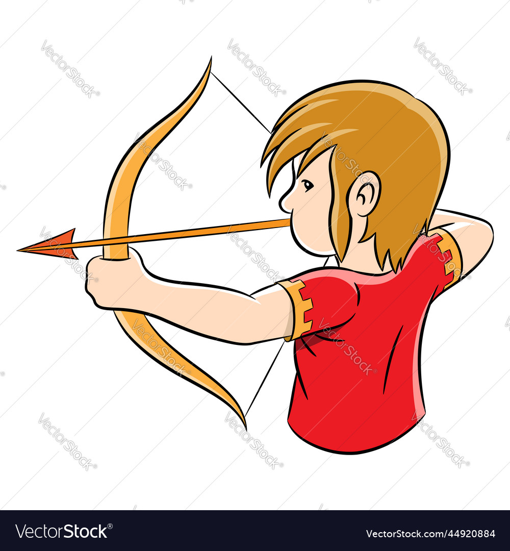 Cartoon Of Sagittarius Sign Royalty Free Vector Image