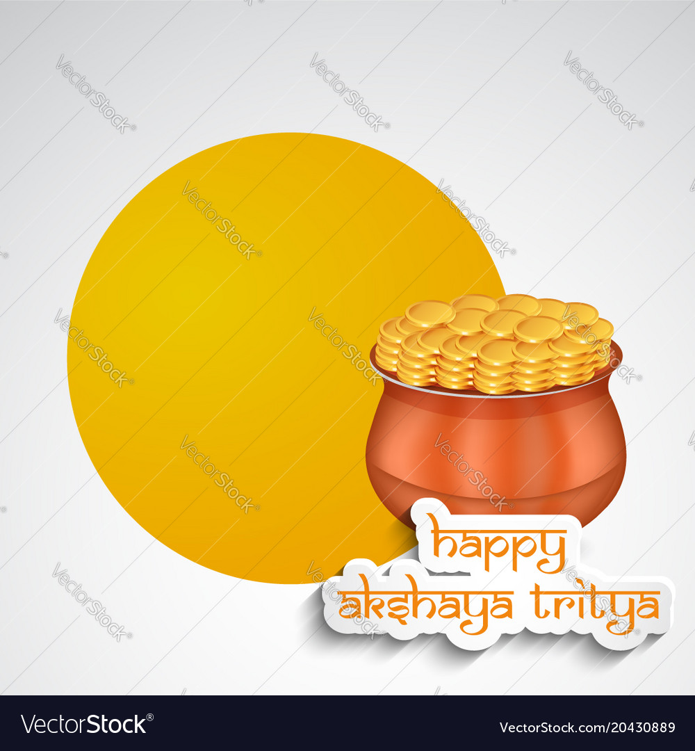 Hindu Festival Akshaya Tritiya Royalty Free Vector Image