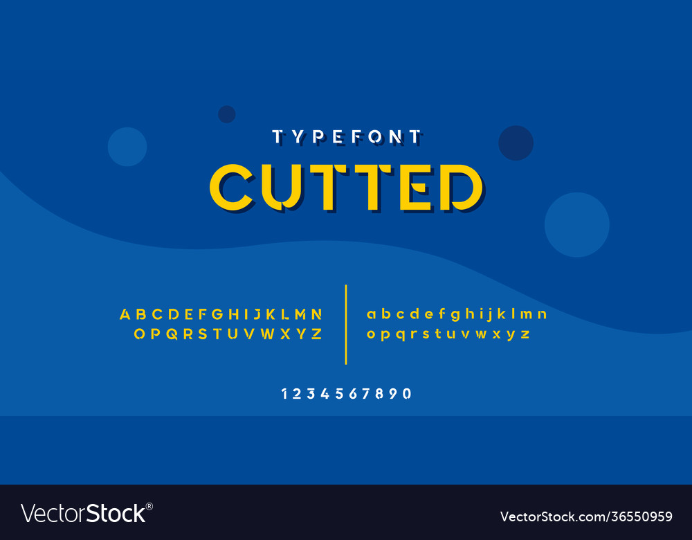 Abstract Minimal Modern Alphabet Fonts Typography Vector Image