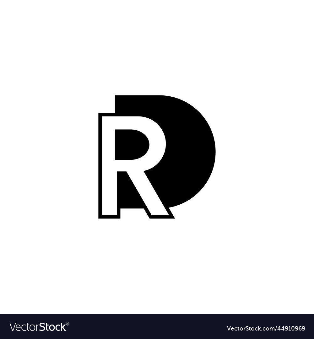 Rd Initial Logo Template Design Royalty Free Vector Image