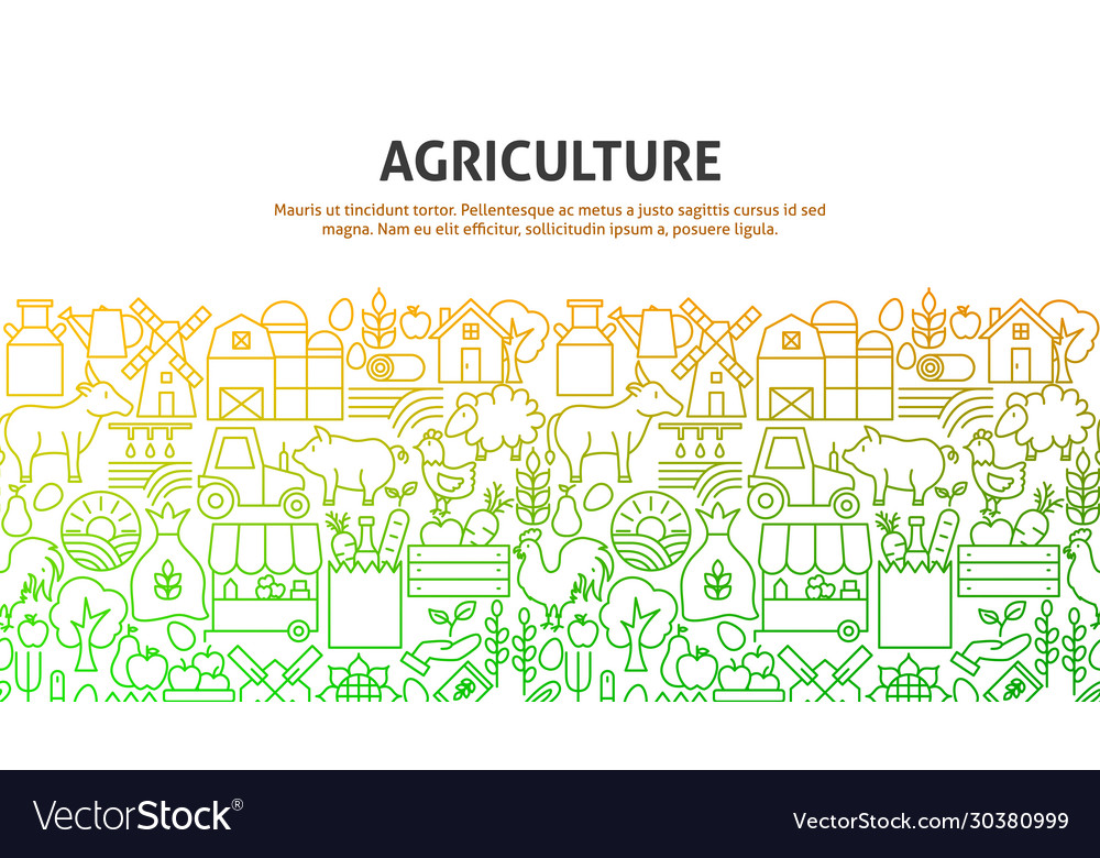 Agriculture Art Concept Royalty Free Vector Image