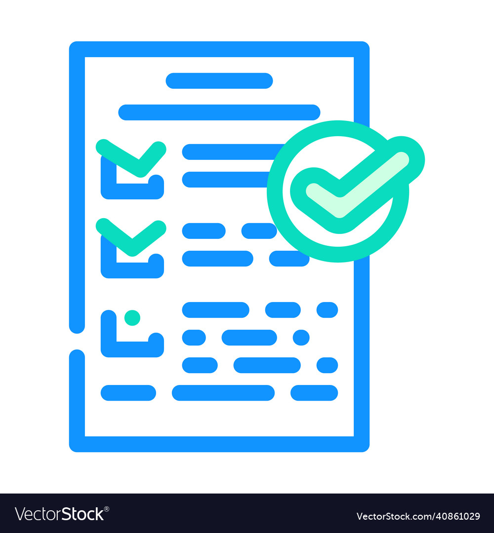 Check List Compliance Color Icon Royalty Free Vector Image