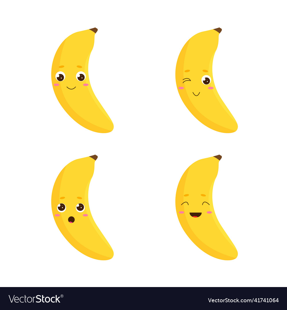 Cute Banana Character Royalty Free Vector Image