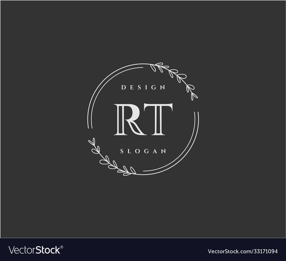 Initial Rt Beauty Monogram And Elegant Logo Design