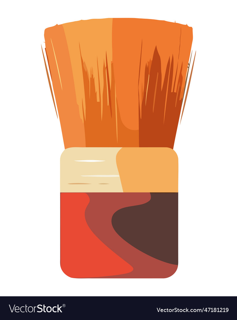 Colored Paintbrush Royalty Free Vector Image Vectorstock