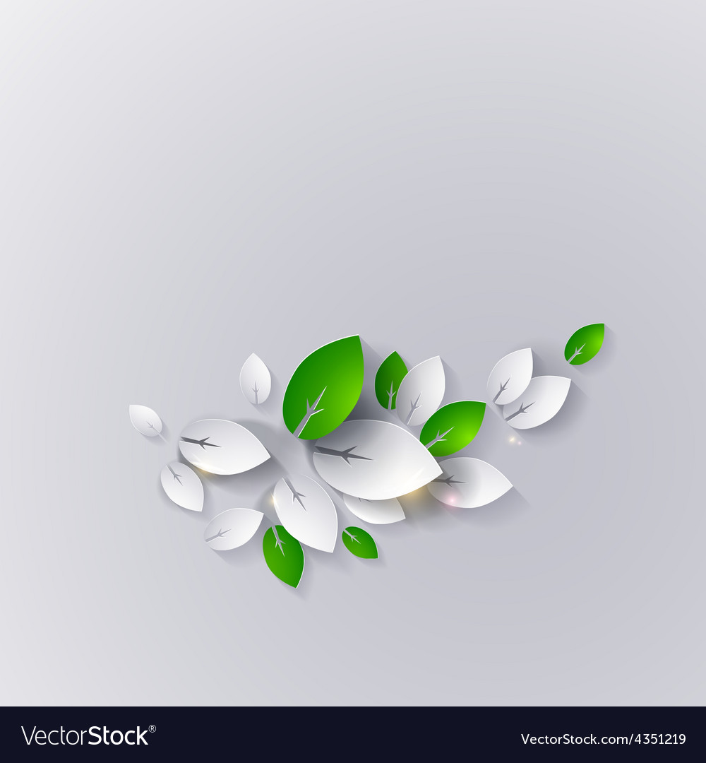 Eco Leaves Royalty Free Vector Image VectorStock