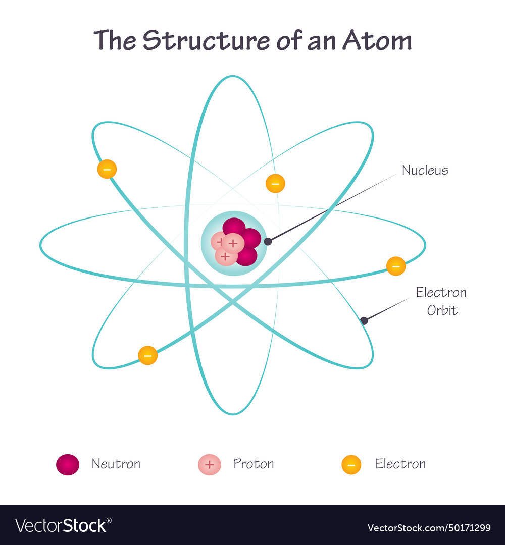 Structure Of An Atom Royalty Free Vector Image