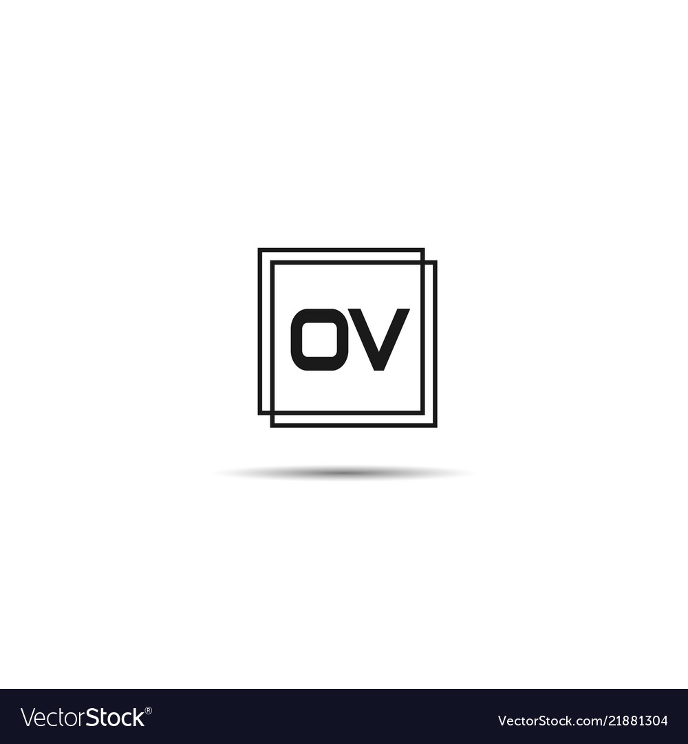 Initial Letter Ov Logo Template Design Royalty Free Vector