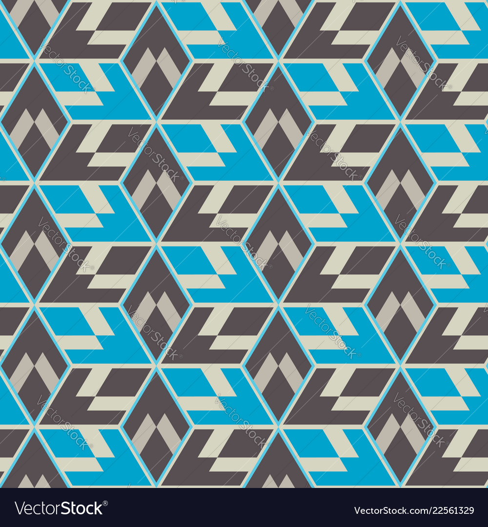 Seamless Mosaic Pattern Geometric Background Vector Image