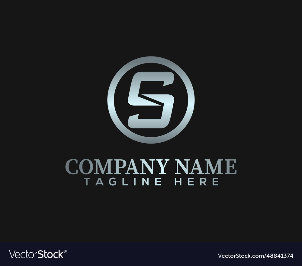 Minimal And Monogram Letter S Logo Design Vector Image