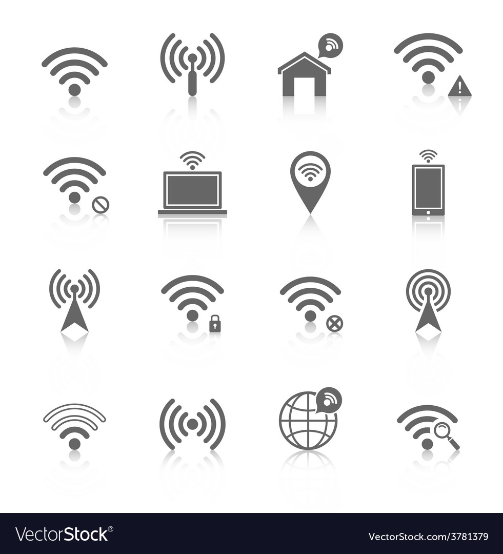 Wi Fi Icons Set Royalty Free Vector Image VectorStock