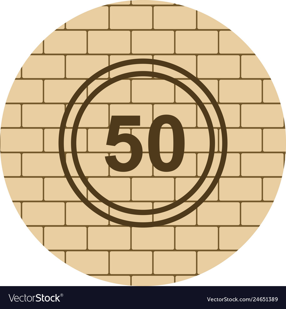 Speed Limit 50 Icon Royalty Free Vector Image VectorStock