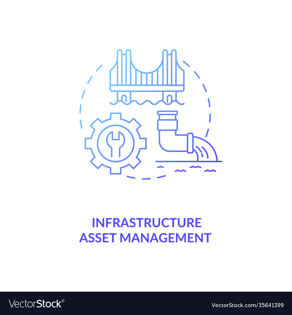 Infrastructure Asset Management Concept Icon Vector Image