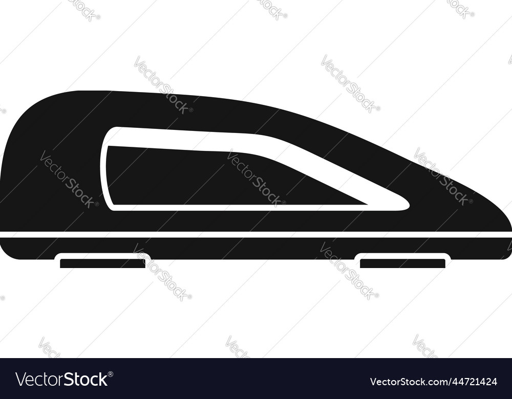 Car Roof Baggage Icon Simple Rack Box Royalty Free Vector