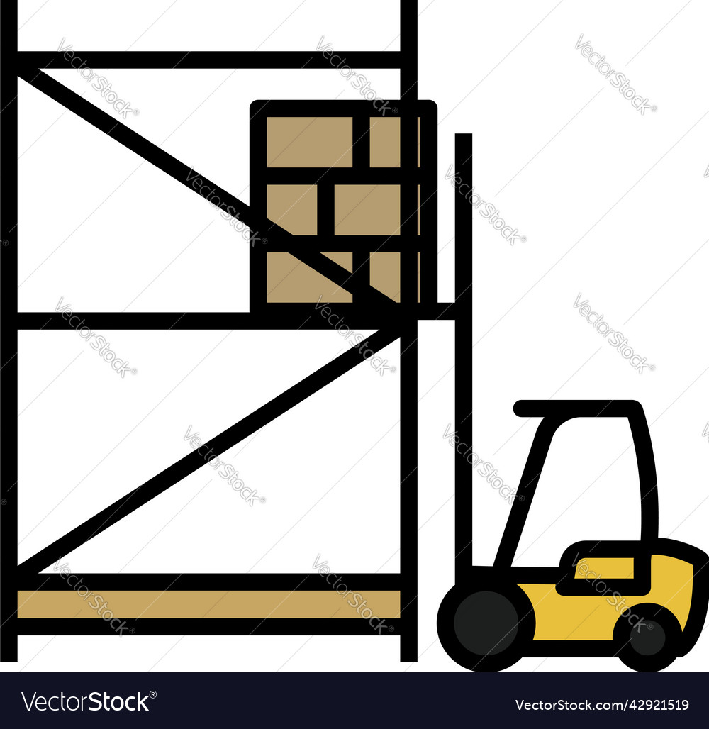 Warehouse Forklift Icon Royalty Free Vector Image