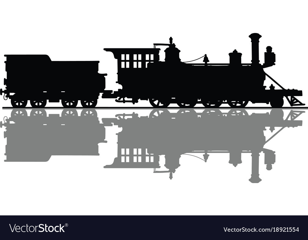 Vintage American Steam Locomotive Royalty Free Vector Image