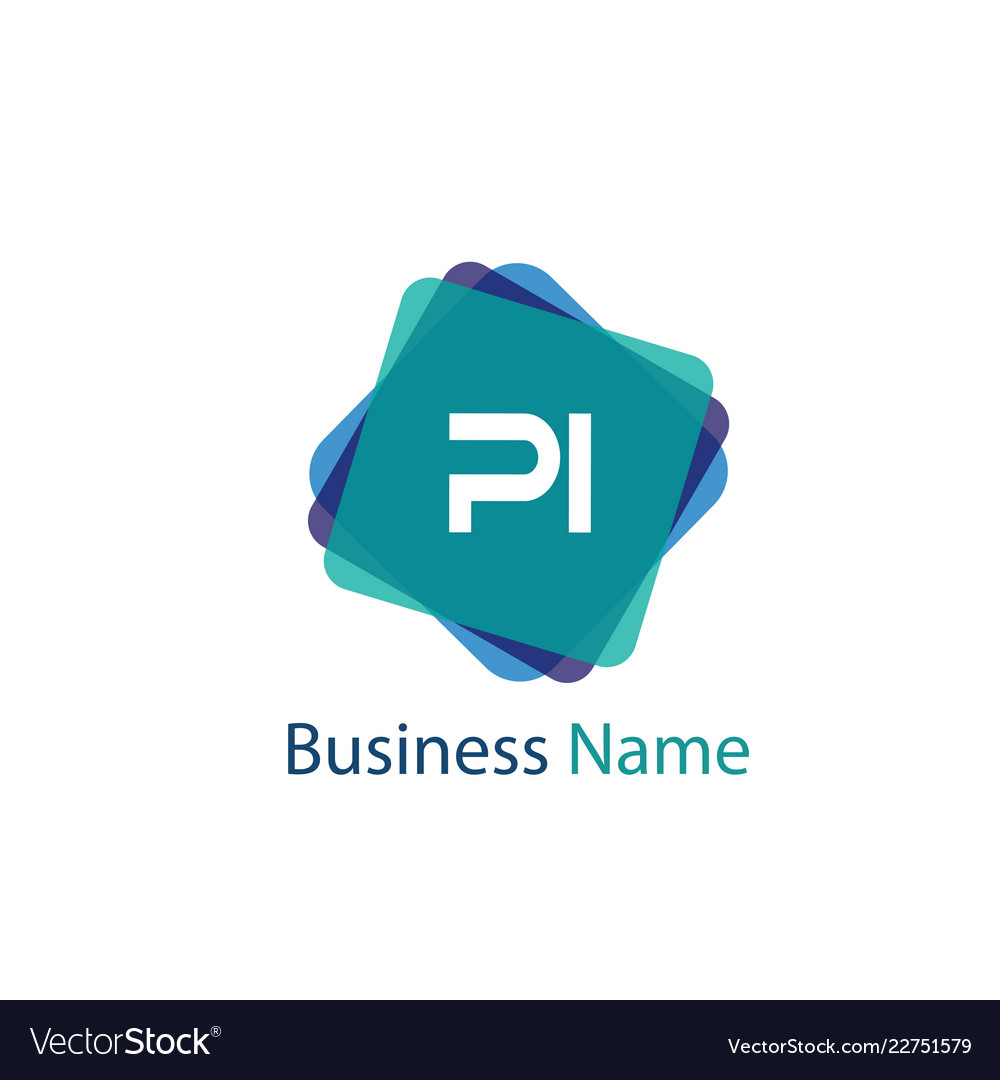 Initial Letter Pi Logo Template Design Royalty Free Vector